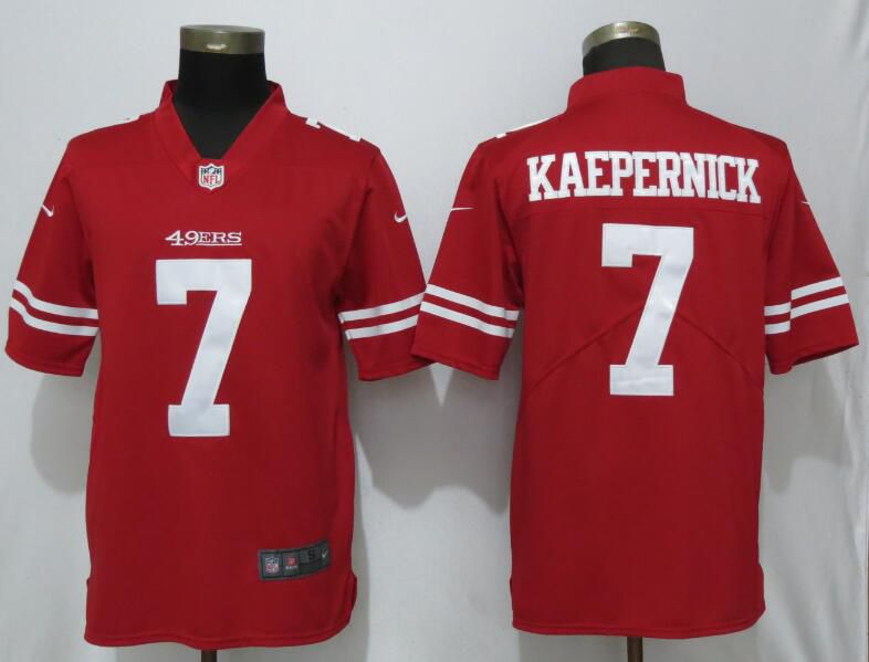 Men San Francisco 49ers #7 Kaepernick Red Nike Vapor Untouchable Limited Player NFL Jerseys